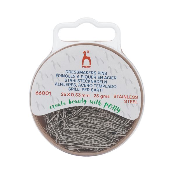 Булавки портновские 0.53 мм, l=26 мм, сталь, 25гр, Pony, 66001
