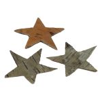 Декоративные элементы из коры дерева "Звезда", 7см, 12 шт, нат/дерево