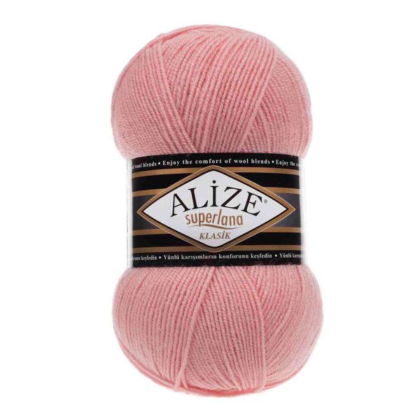 Пряжа Alize (Ализе) Superlana klasik / уп.5 мот. по 100 г, 280м, 363 нежная роза A