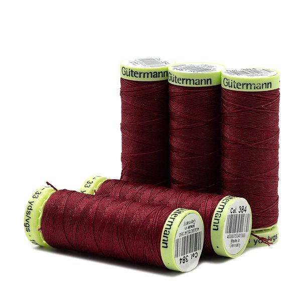 Нитки отделочные Gutermann Top Stitch, 30м, 384 малиновый щербет, 5 катушек
