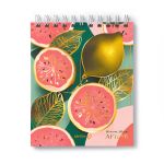 Артбук (Скетчбук) 100 г/м², 175х200 мм, на гребне 80 л., 2 шт, мат.ламинация + тисн.золотой фольгой, блок белый, с жесткой подложкой, Золотой лимон 01064, Светоч 80А43