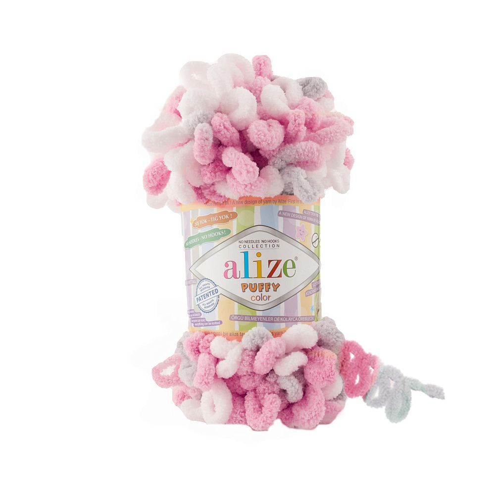Пряжа Alize (Ализе) Puffy Color / уп.5 мот. по 100 г, 9м, 6370 Пряжа Alize (Ализе) Puffy Color / уп.5 мот. по 100 г, 9м, 6370