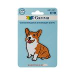 Самоклеящаяся аппликация (патч) №02, 1 шт, 01-219 Корги 5.1х5.8 см, Gamma ETR