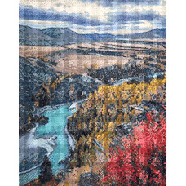 Алмазная (кристальная) мозаика Cristyle, Река Аргут в степи Самаха, 40х50 см