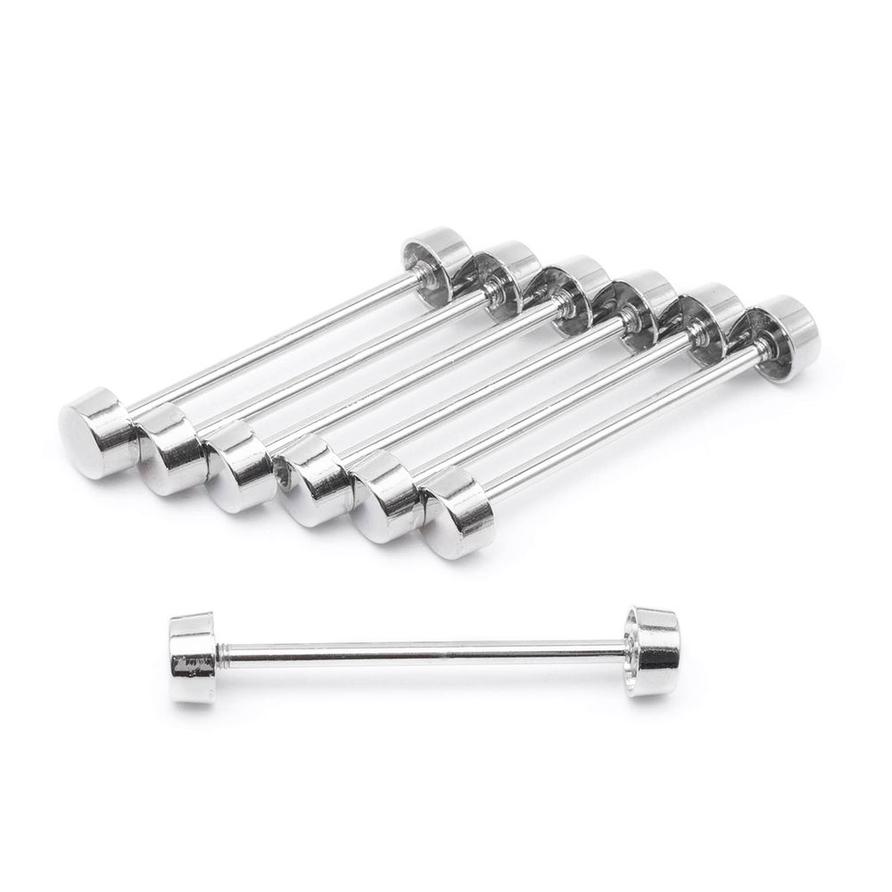 Шпилька для сумки металл L-40мм/10мм с таблеткой ⌀10мм, никель ГР, 66781, 10 шт