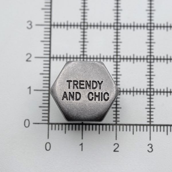 Пуговицы джинсовые ⌀20 мм, фиксированная ножка (БЕЗ ГВОЗДЯ), т.сер, 20 шт