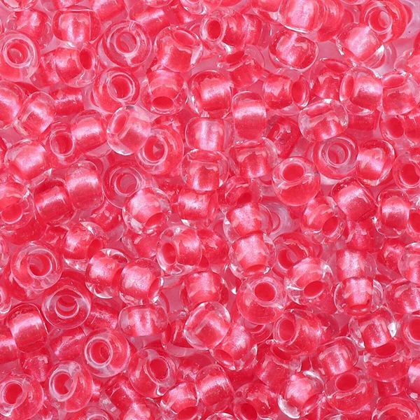 Бисер Preciosa прозрачный с перламутр. цвет. центром, круг.отв., 100 г (5х20 г), (38998)311-19001-10/0-38998