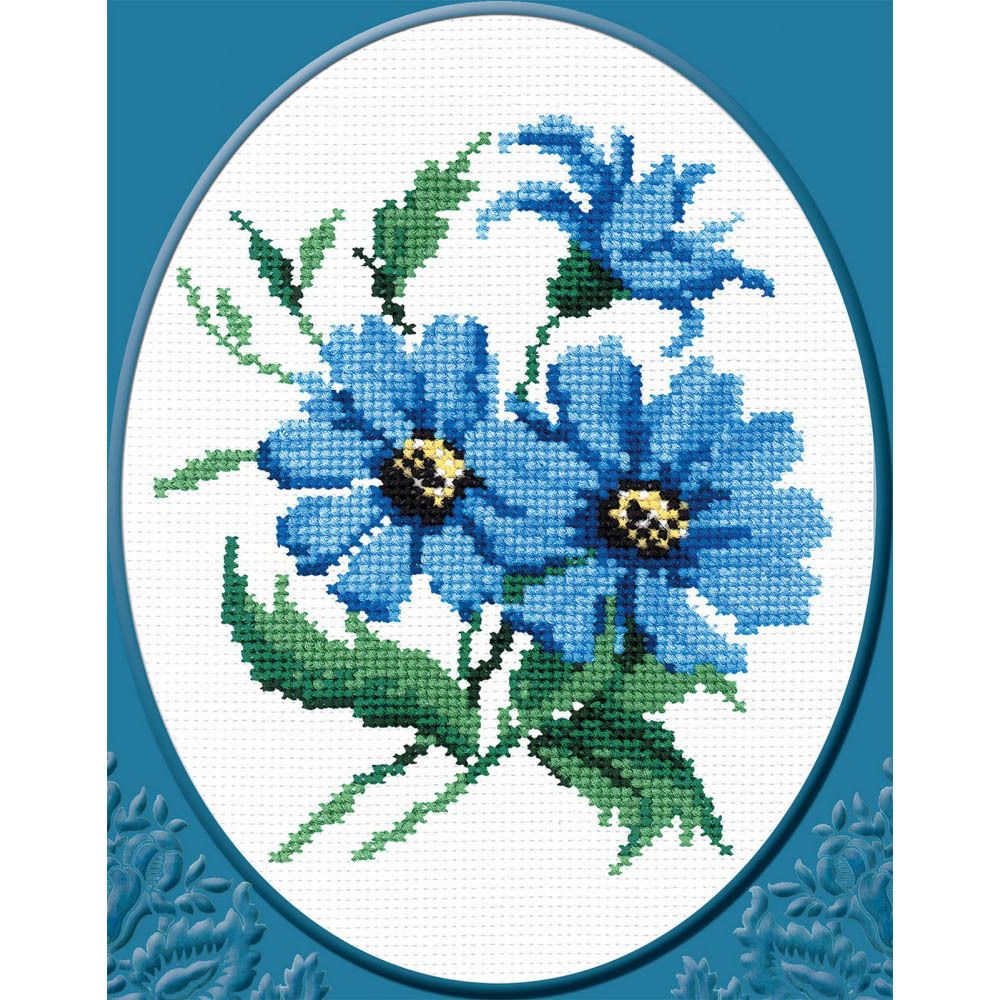 РС Студия, Синие цветочки 20х18 см