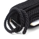 Шнур витой ⌀9.0 мм / 25 метров, вискоза, 103/30 черный