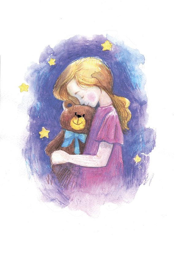 Скетч для раскрашивания цветными карандашами Фрея, Перед сном 29.7х21 см, 1 л
