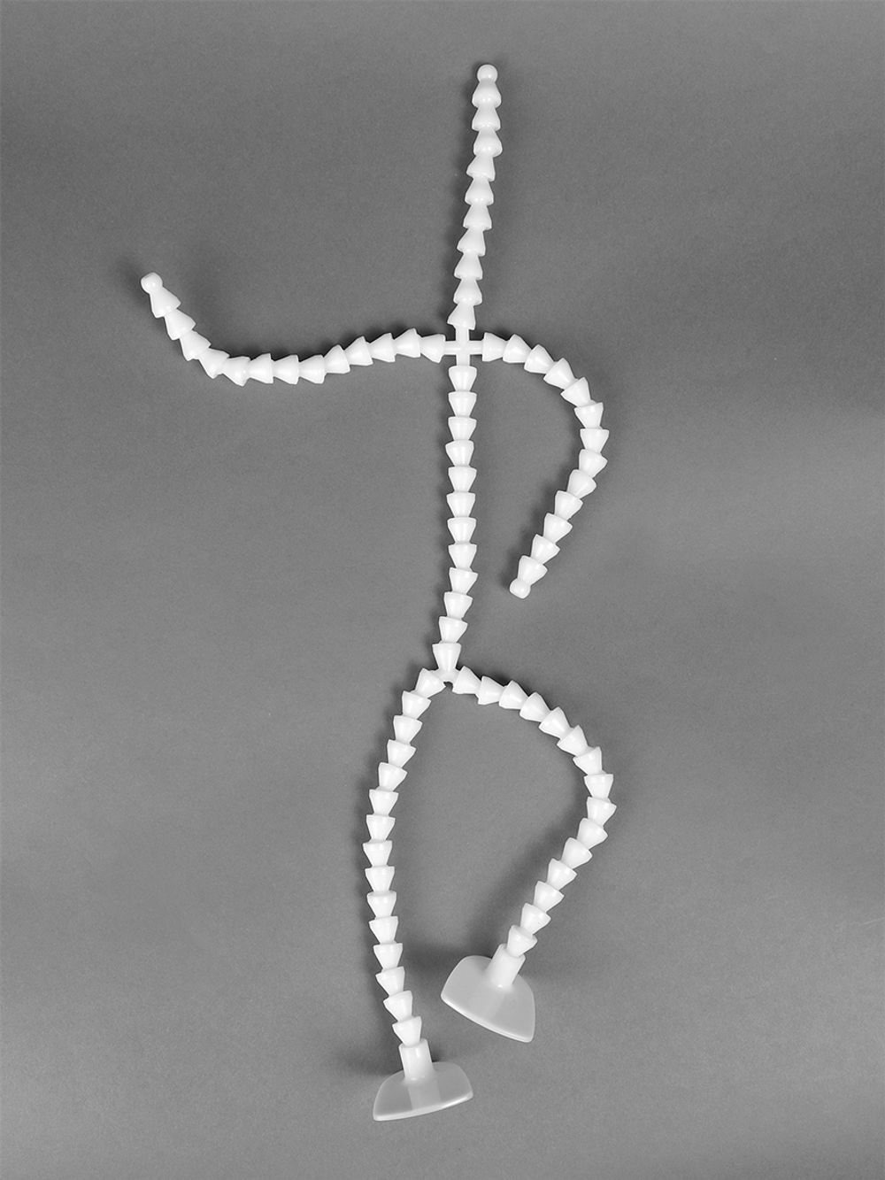 Скелет для кукол и игрушек 45 см, со ступнями ног 10 звеньев - 11 см, ноги 12 звеньев - 13 см