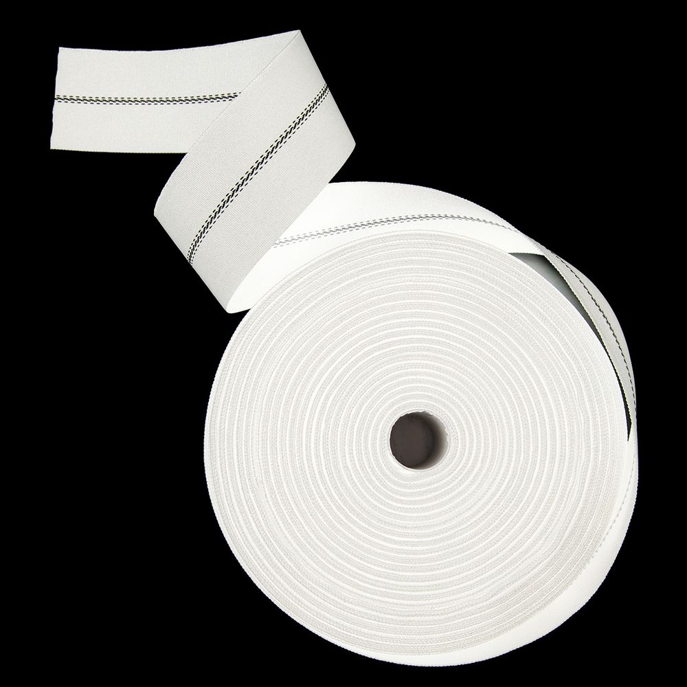 Корсаж брючный 51.0 мм / 50 метров, 000856 белый с черным, Gamma 5с616