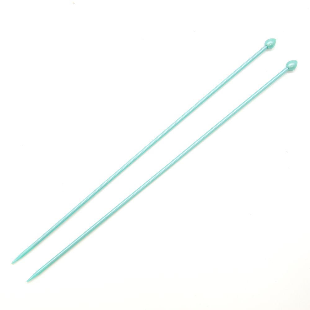 Спицы прямые Pony Pearl ⌀3,0 мм, 25 см, зеленый, пластик, 2 шт