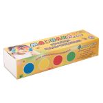 Краска пальчиковая Мазилка+ набор 4 цв.х200 мл, К3110, Аква-колор