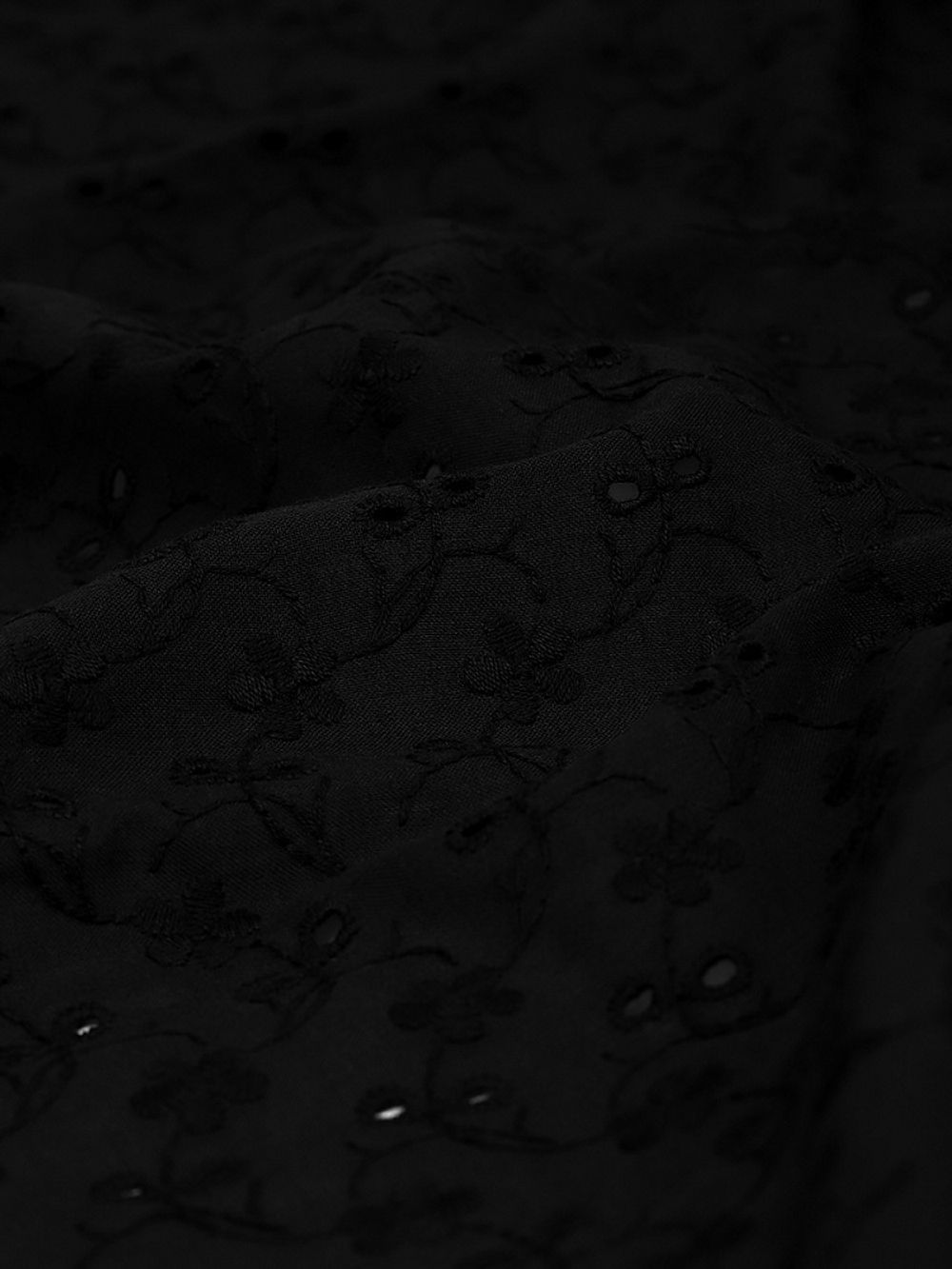 Ткань шитьё (прошва) 100 г/м², 150 см / 2 метра, TBY.Emb.8067.25, 25 черный