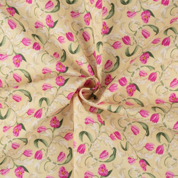 Ткань для пэчворка Peppy Весенний этюд, рулон 112 см / 5 метров, ВЭ-10 желтый, Peppy