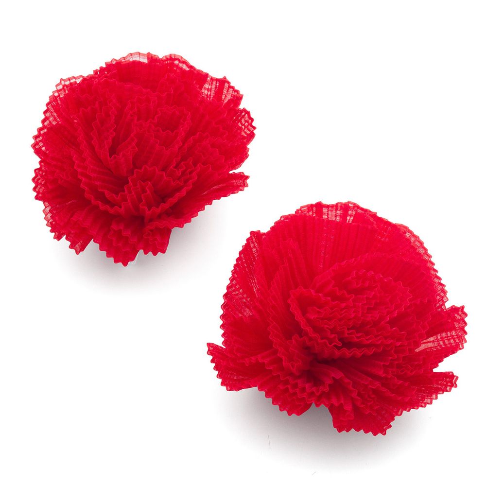 Бант декоративный ⌀11 см, 10 шт, красный, С403