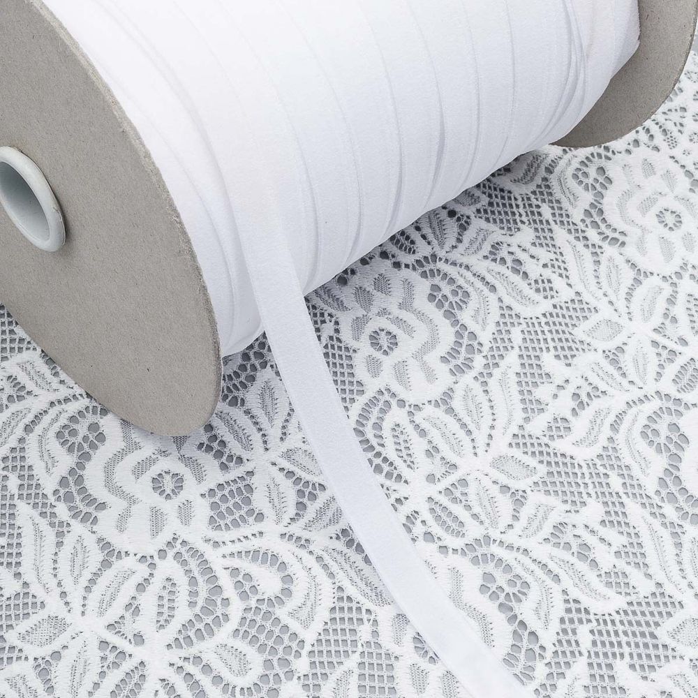 Резинка бельевая (отделочная) 10.0 мм / 250 метров, белый, 908/10