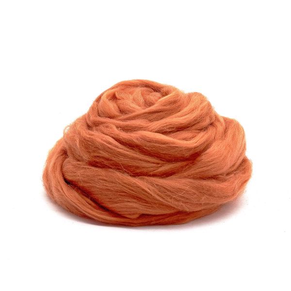 Шерсть для валяния Троицкая п/тонкая 1х100 г (до 29 мкр), 30 светлый терракот