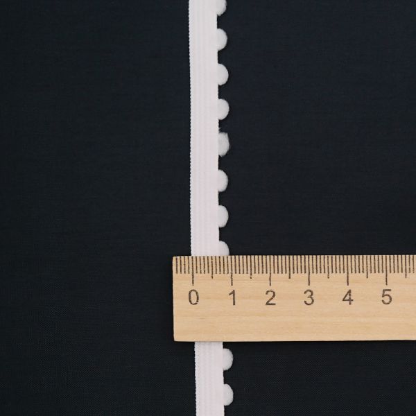 Резинка бельевая (ажурная) 10.0 мм / 13.72 метра, белый, 3AR3578