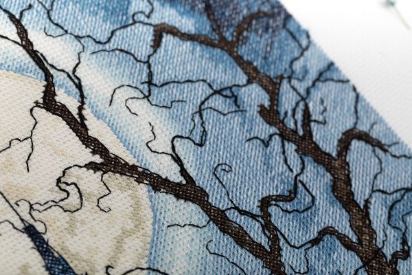 Набор для вышивания нитками Panna, Золотая серия. Мрачный замок, 23х33 см