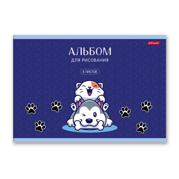 Альбом для рисования 100 г/м², A4 29х20.5 см, 8 л. на скобе, 20 шт, Чудо-малыши 000687, Светоч 8АЛСК4_1_3_9