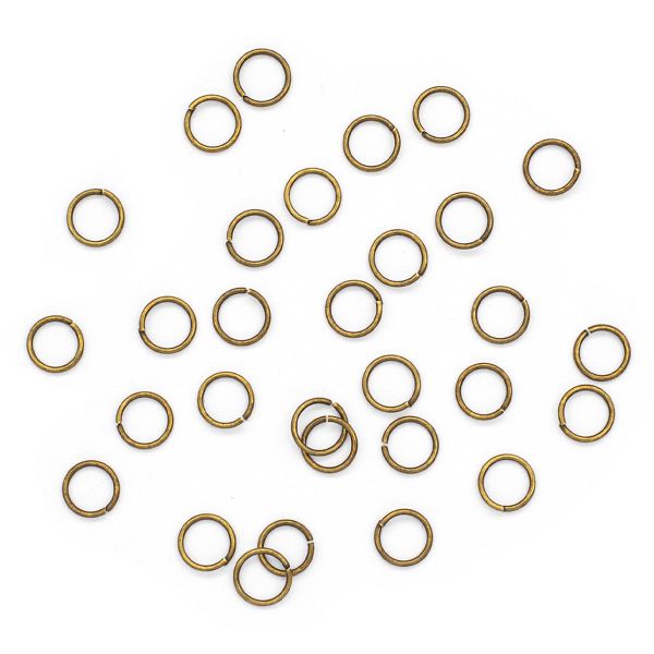 Кольцо соединительное, 0,8х7 мм, 30 шт/уп, латунь