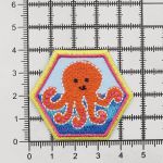 Термоаппликация Эмблема осьминог, 3.8х4.5cm, Hobby&Pro