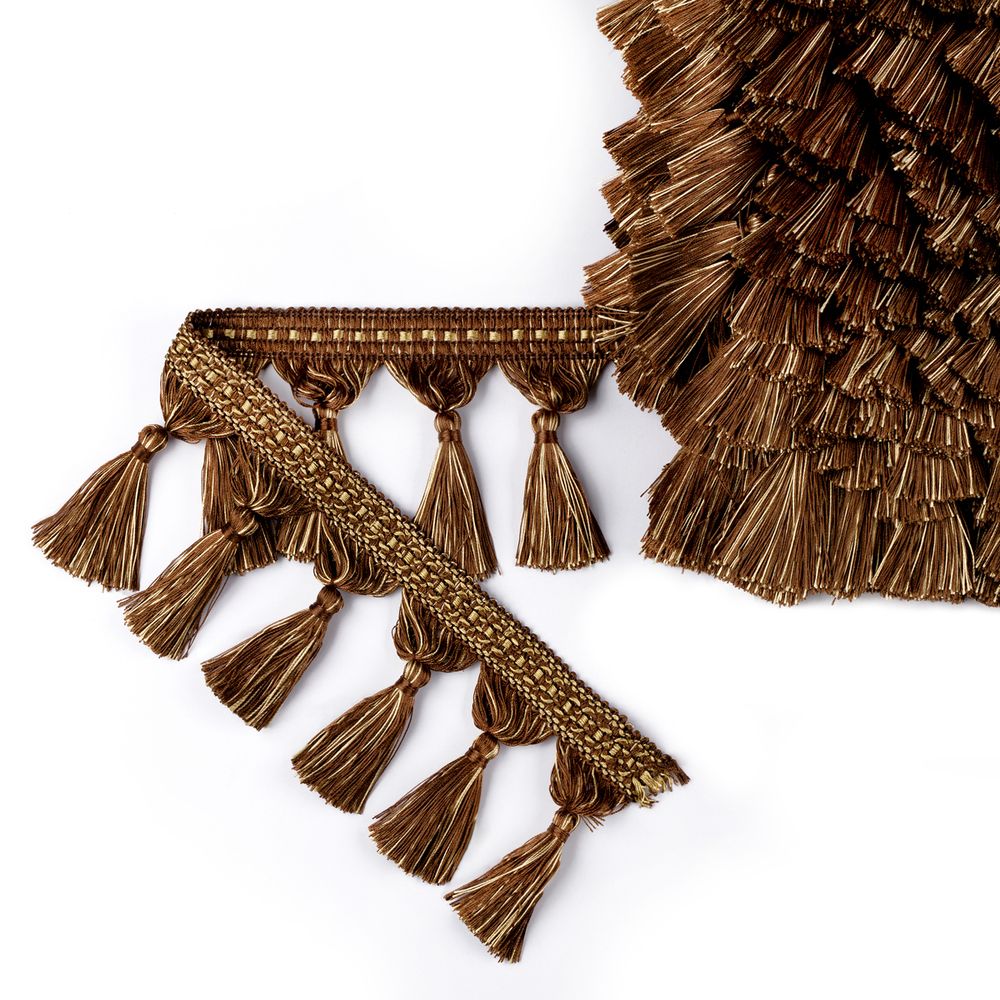 Бахрома отделочная 95.0 мм / 25 метров, с кистями, 201 шоколадный, Gamma 2030