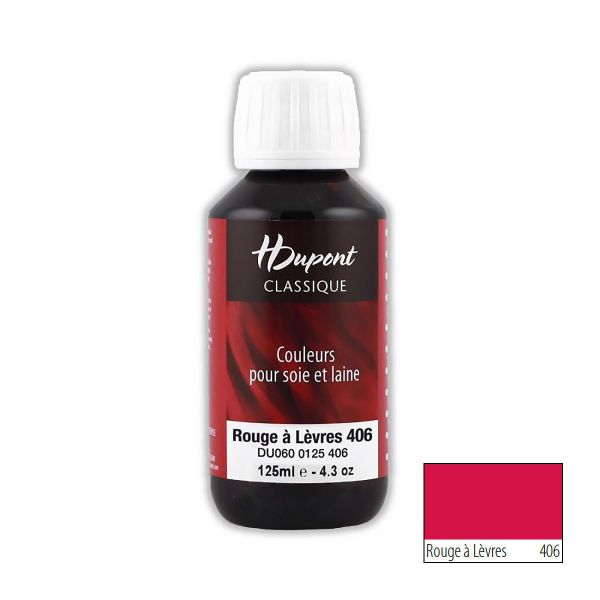 Краска для шелка H Dupont Classic, 125мл, 406 красная помада