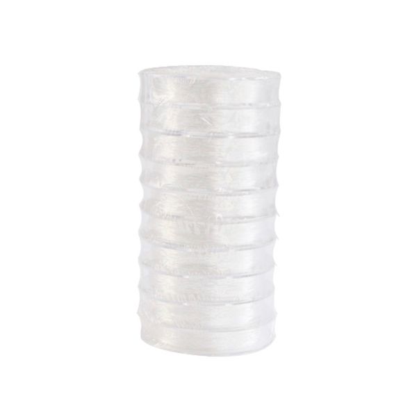 Нитки силиконовые для бисера, 0,4 мм, 25 м, прозрачный, 10 катушек