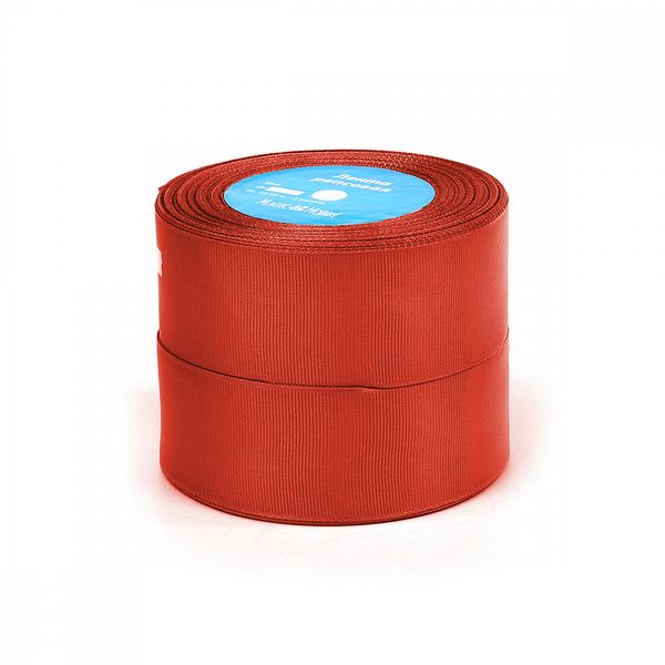 Лента репсовая (в рубчик) 50.0 мм цв.235 класс.красный 2 шт*22.86м (±1м)