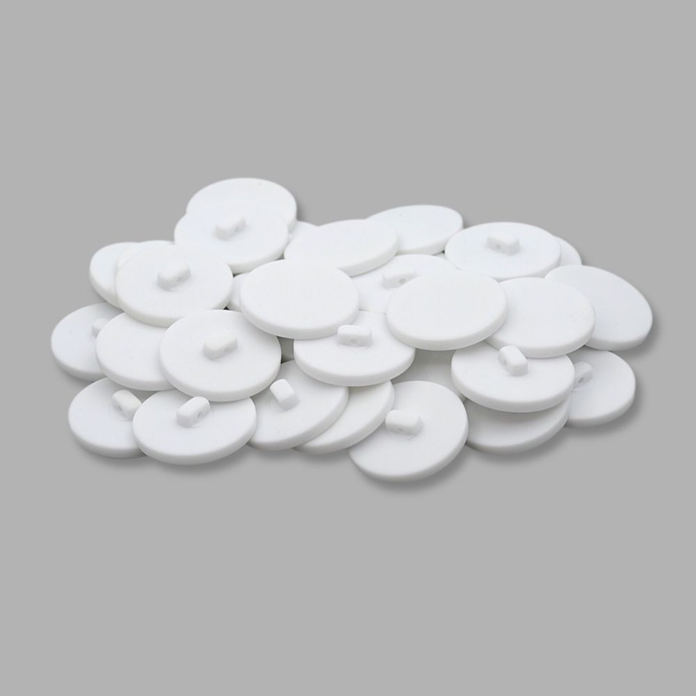 Пуговицы на ножке 44L (28мм), пластик (White (белый матовый)), 36 шт, CN K-33