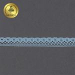 Кружево отделочное в стиле "трикотаж" 10 мм, диз. 282, цв.05 голубой, уп. 27,4 м