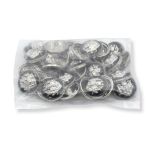 Пуговицы на ножке 36L (23мм), металл (Black/S черный с серебром), 36 шт, ME 645