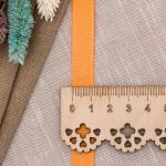 Лента репсовая (в рубчик) 12.0 мм, 042 оранжевый, уп.18,28 м