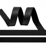 Резинка бельевая (бретелечная) 15.0 мм / 50 метров, RBB05 черный F322