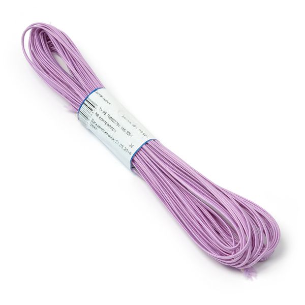 Шнур сутажный ⌀2.5-3.0 мм / 20 метров, сиреневый
