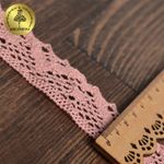 Кружево вязаное (тесьма) 30 мм / 10 метров, цв.32 розовый, Kruzhevo