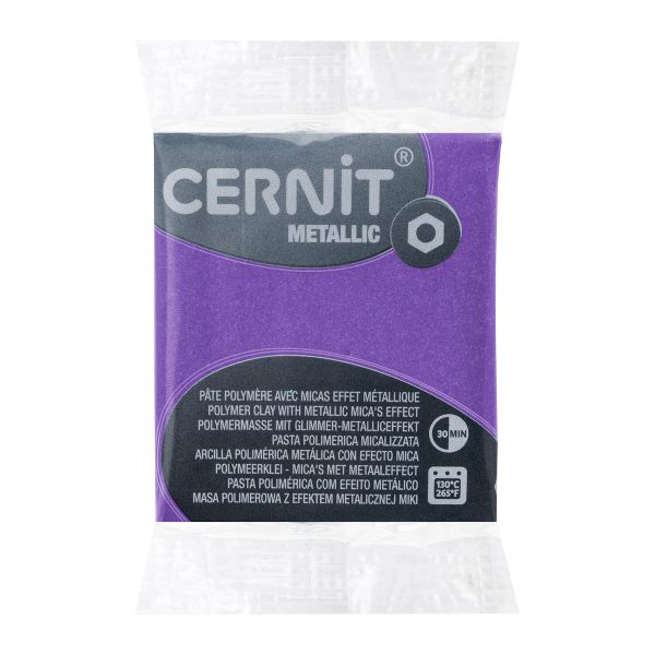 Полимерная глина запекаемая Cernit Metallic, 56 г, 900 фиолетовый