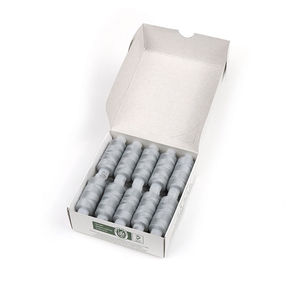 Нитки армированные ПНК им.Кирова 45ЛЛ, бытовые, 200 м / 20 кат., 6706 / 190 голубовато-серый