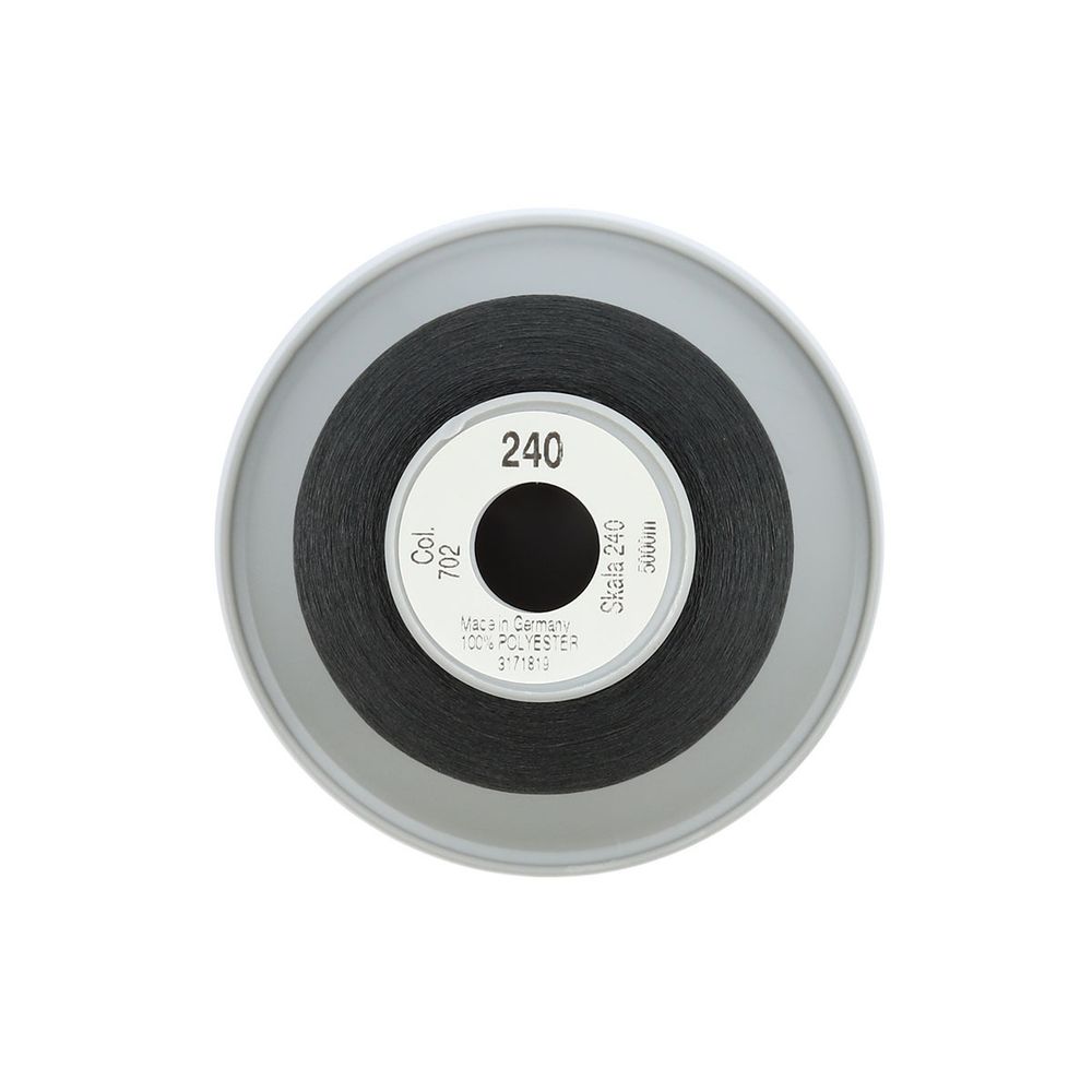 Нитки некрученые бондированные Gutermann Skala 240, 5000м, 720763, 702 мышино-серый, 1 катушка