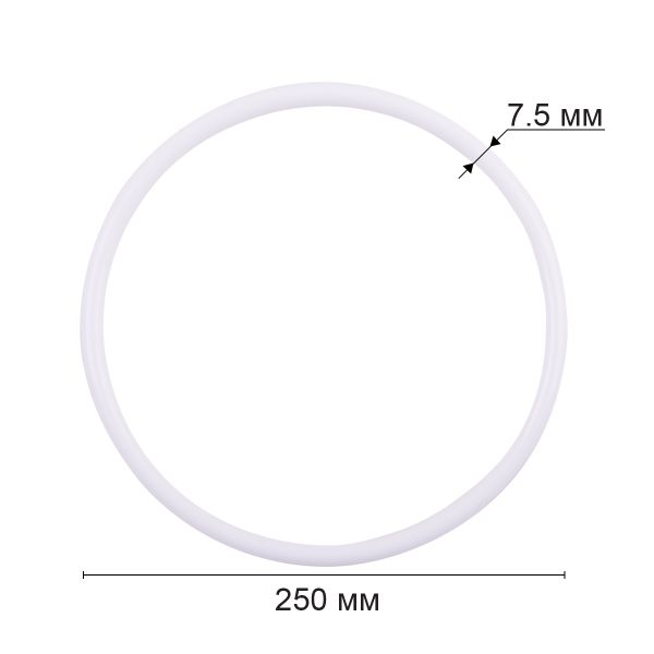 Кольцо для макраме пластик ⌀250 мм, белый, Gamma RKP-025
