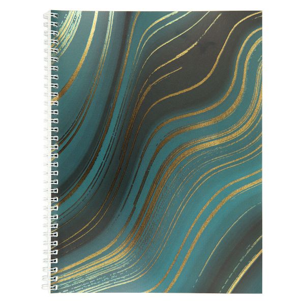 Тетрадь Абстракция A4 96 л. на гребне 60 г/м², 4 шт, клетка, SVT 960721 01 бирюзовый, Светоч