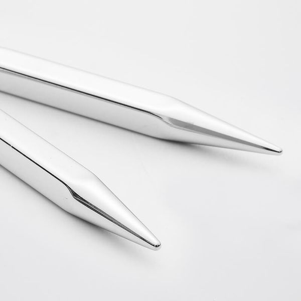 Спицы съемные Knit Pro Nova cubics 5,5 мм, для длины тросика 20 см, никелированная латунь, серебристый, 2 шт, 12344