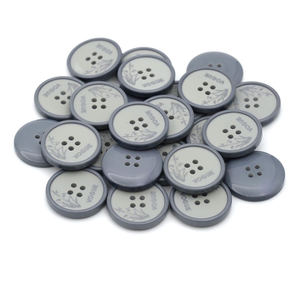Пуговицы 4 прокола 40L (25мм), (Gray1 (серый1)), 24 шт