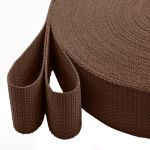 Стропа (ременная лента) 50 мм / 30 метров, толщ. 1.0 мм, [28 г/пог.м], 100% п/п, 21 коричневый