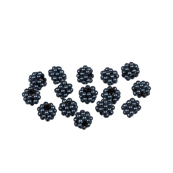 Бусины пластик ⌀10 мм, 15 шт, /РП/, №20 т.серый, Zlatka BWS-10