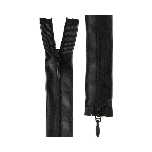 Молния спираль потайная плательная Т3 (3 мм) 2 зам., разъем., 40 см, 10 шт, черный №310 №2, Gamma G103L2