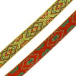 Лента (тесьма) жаккардовая 24.0 мм / 25±1 метров, рис. 9192, желтый, С1852Г17